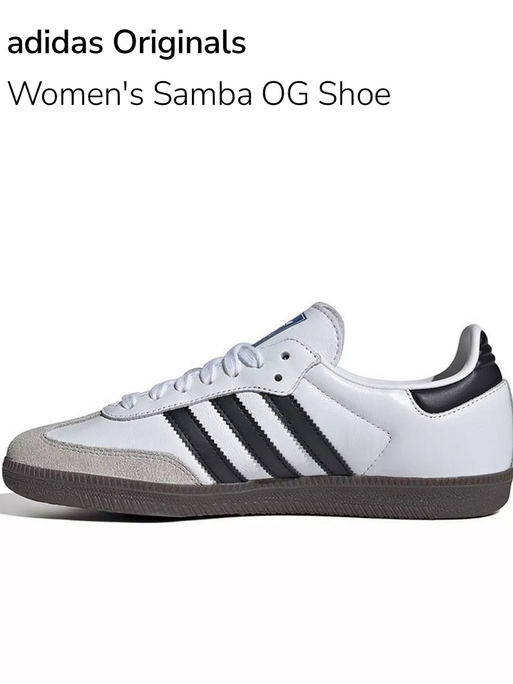 Adidas Originals Samba OG White Black Sneakers size women6/men 5